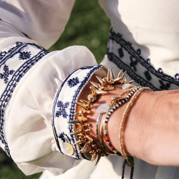 Stella & Dot | Dainty Gold Bracelet🌈Beaded Melody Bracelet - Picture 9 of 9